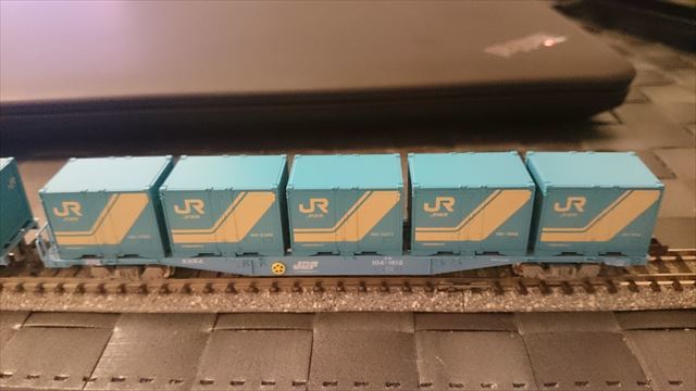 鉄道模型】コンテナが小ぶり?KATO製コキ104 2両セット 鉄道模型】コンテナが小ぶり?KATO製コキ104 2両セット